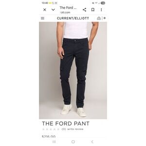 NWT Men's Current /Elliott The Ford Cargo Pant Jean Slimming Stretch Comfortable